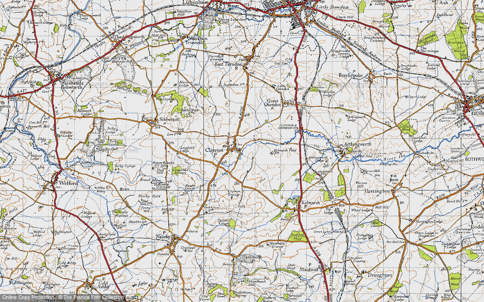 Old Map of Clipston, 1946 in 1946