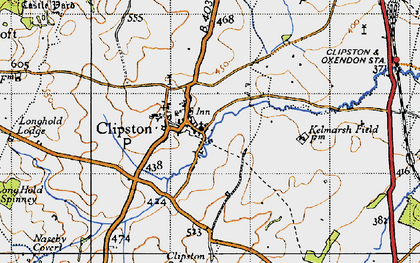 Old map of Clipston in 1946