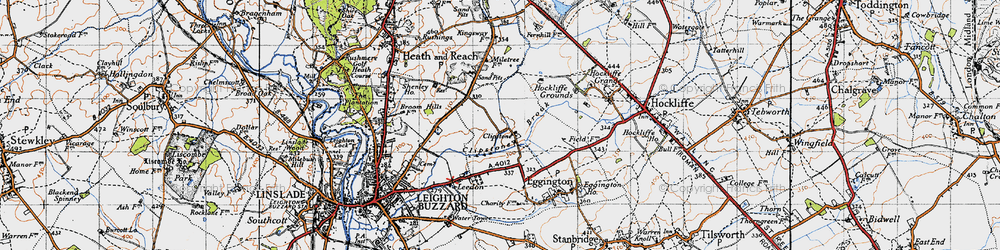 Old map of Leighton Buzzard Railway in 1946