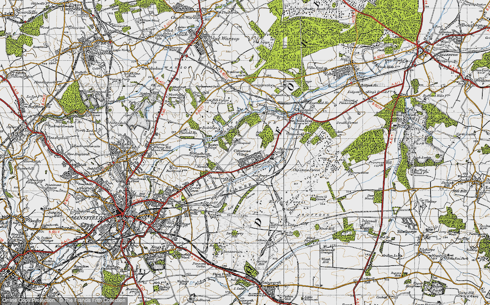 Old Map of Clipstone, 1947 in 1947