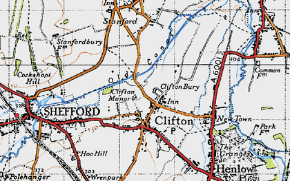 Old map of Cliton Manor in 1946
