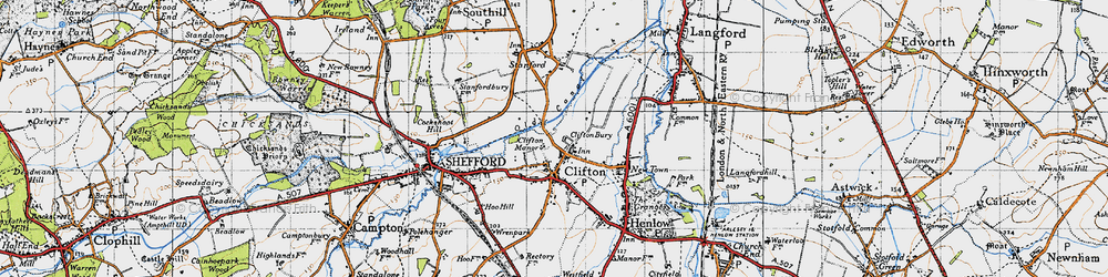 Old map of Cliton Manor in 1946