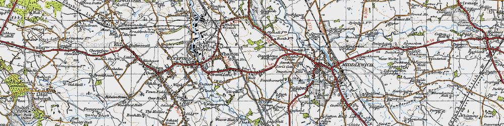 Old map of Clive in 1947