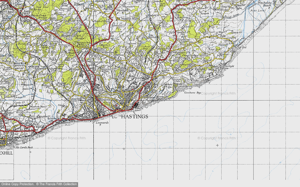 Old Map of Clive Vale, 1940 in 1940