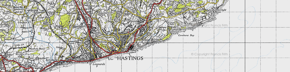 Old map of Clive Vale in 1940