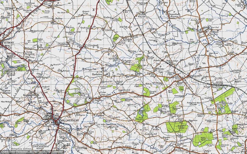 Old Map of Cloatley, 1947 in 1947