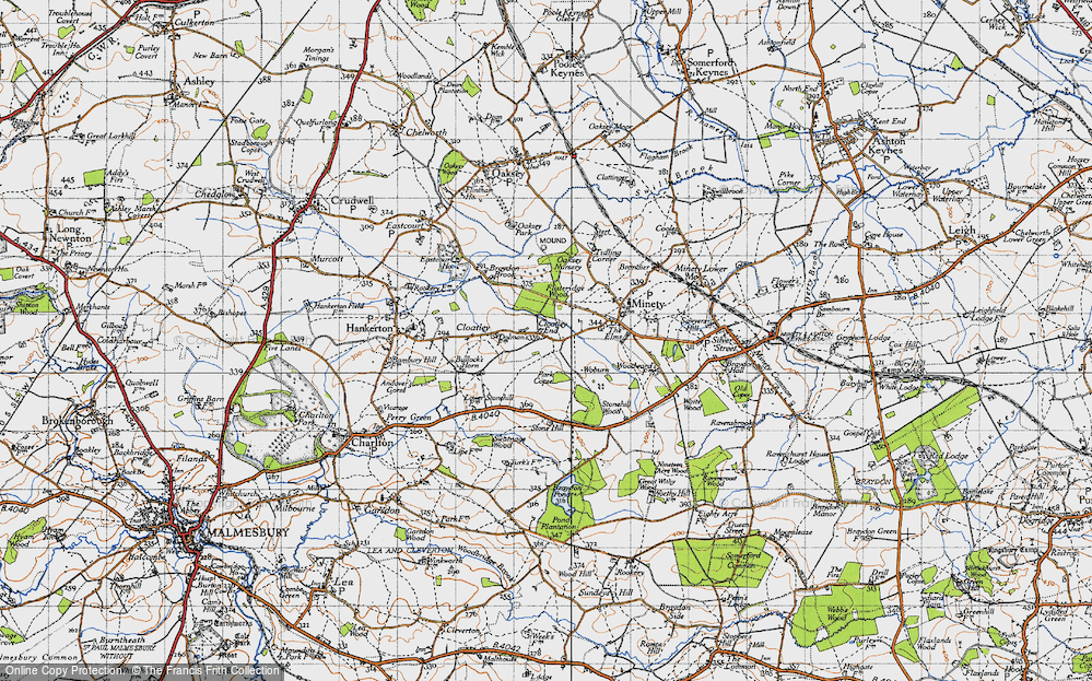 Old Map of Cloatley End, 1947 in 1947