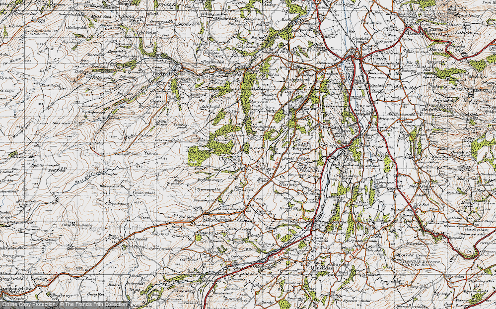 Old Map of Clocaenog, 1947 in 1947