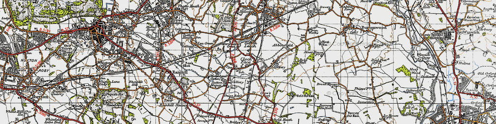 Old map of Clock Face in 1947