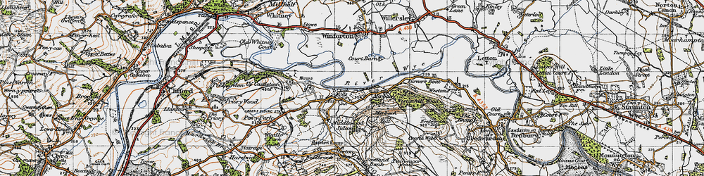 Old map of Clock Mills in 1947