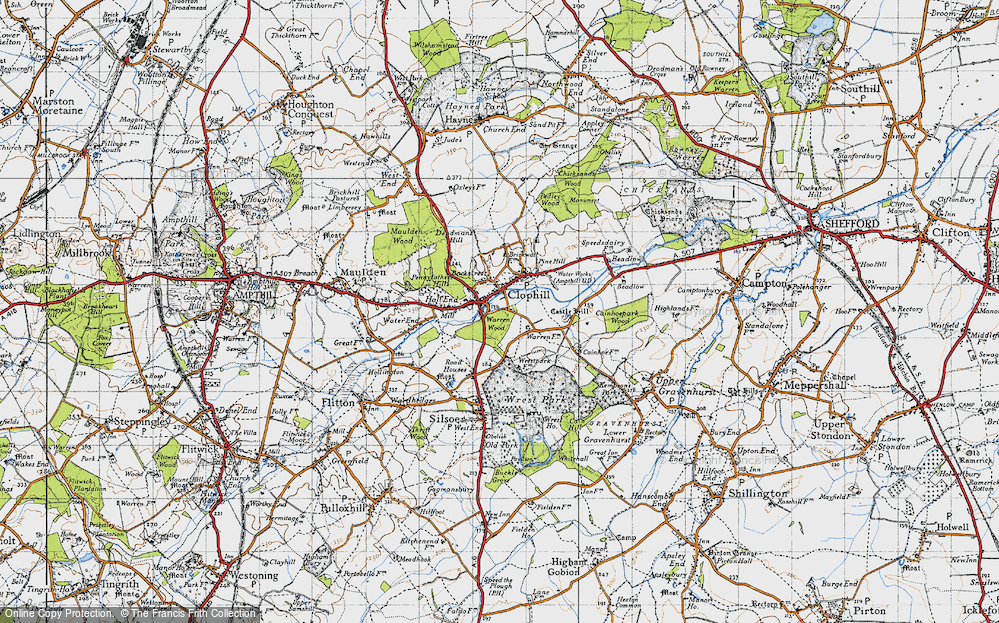 Old Map of Clophill, 1946 in 1946