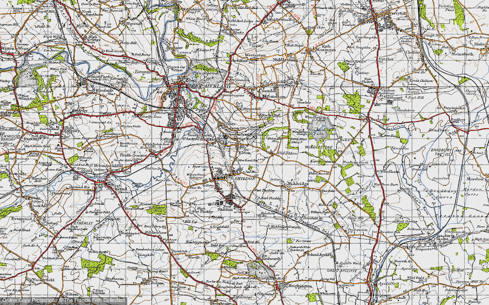 Old Map of Close House, 1947 in 1947