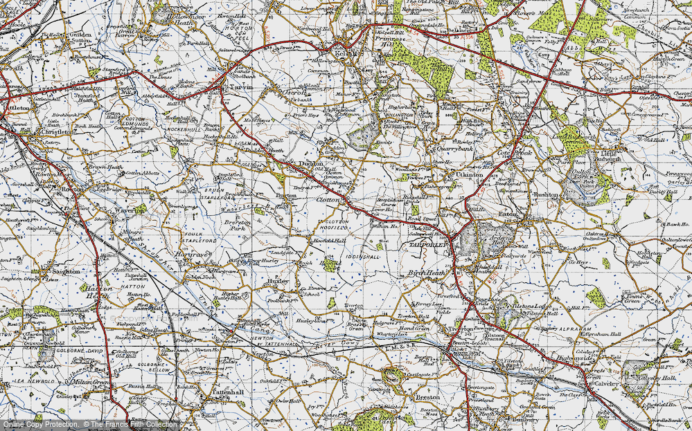 Old Map of Clotton, 1947 in 1947