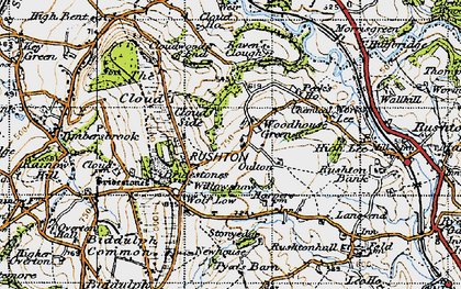 Old map of Cloud Side in 1947