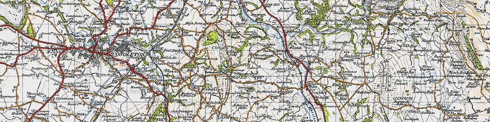 Old map of Cloud Side in 1947