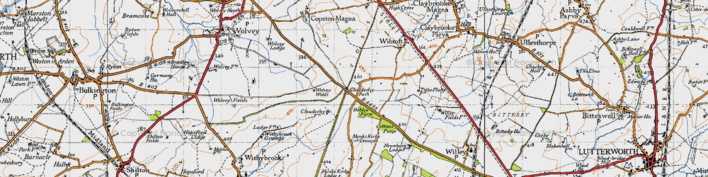 Old map of Cloudesley Bush in 1946