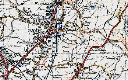 Old map of Clough in 1947