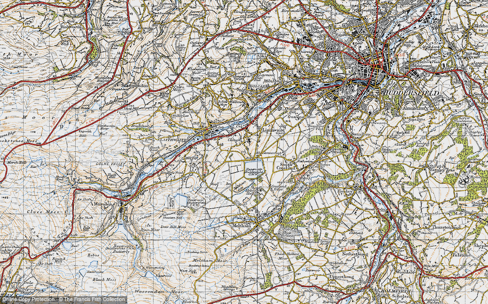 Old Map of Clough, 1947 in 1947