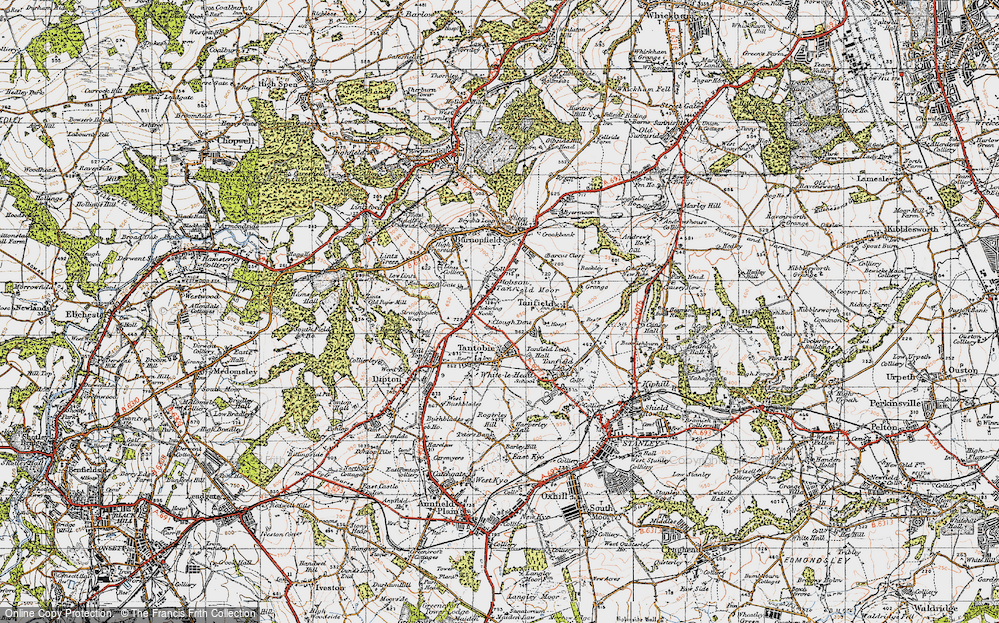Old Map of Clough Dene, 1947 in 1947