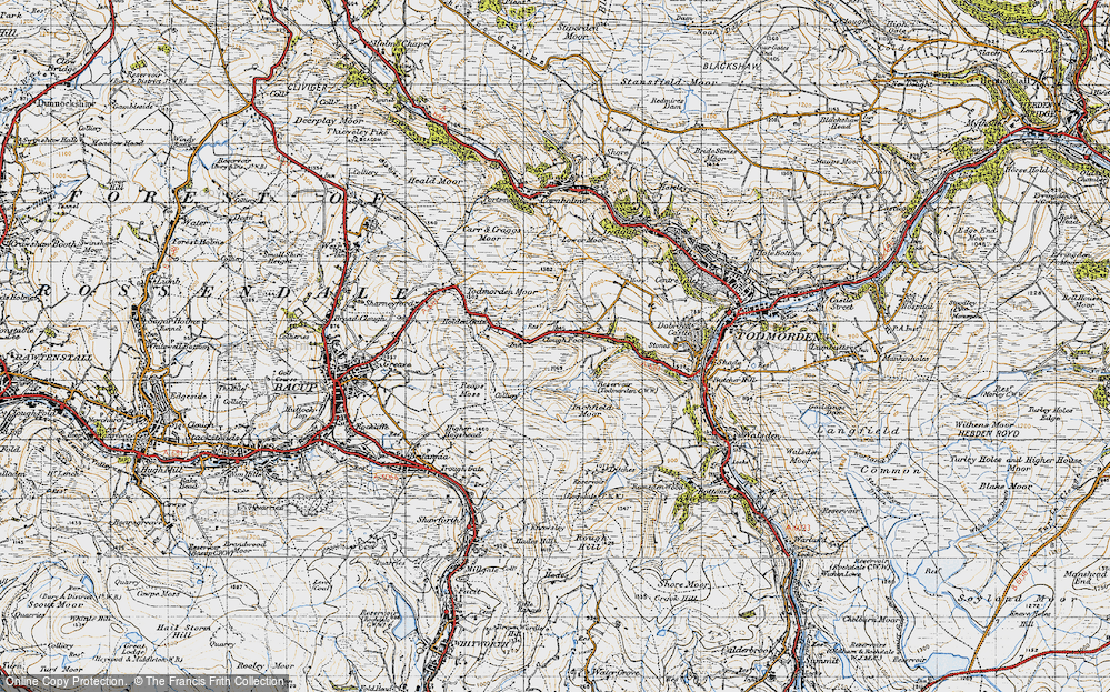 Old Map of Clough Foot, 1947 in 1947