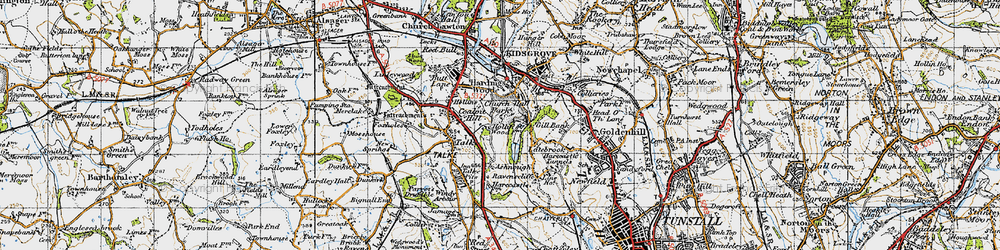 Old map of Clough Hall in 1946