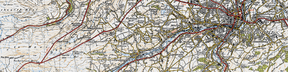 Old map of Clough Head in 1947