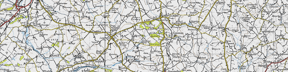 Old map of Clowance Wood in 1946