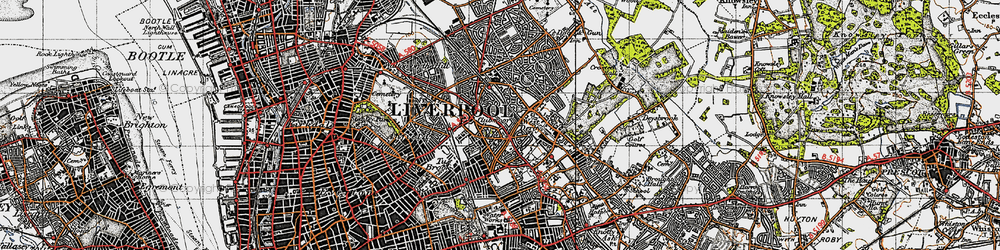 Old map of Clubmoor in 1947