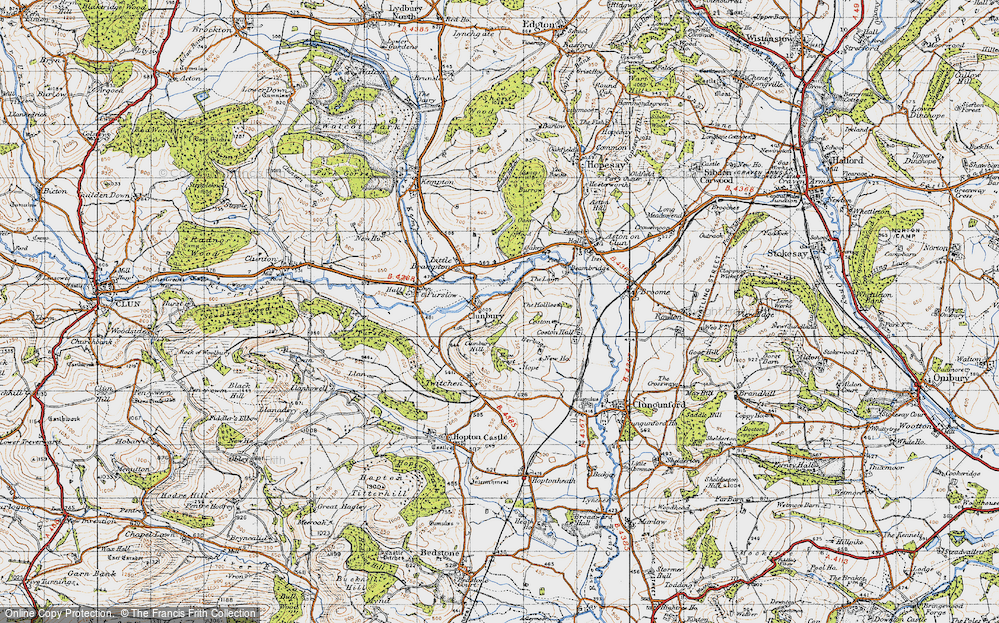 Old Map of Clunbury, 1947 in 1947