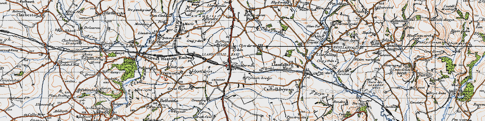 Old map of Clynderwen in 1946