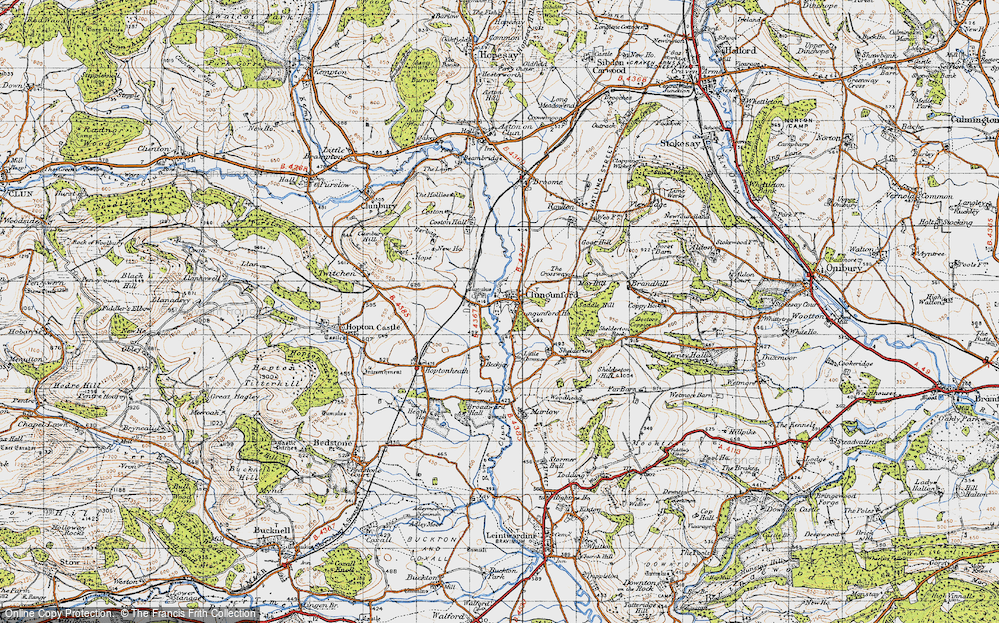 Old Map of Clungunford, 1947 in 1947