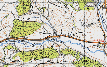 Old map of Clunton in 1947