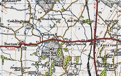 Old map of Clutton in 1947