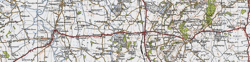 Old map of Clutton in 1947