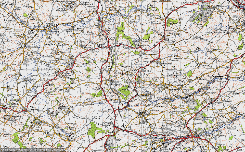 Old Map of Clutton Hill, 1946 in 1946