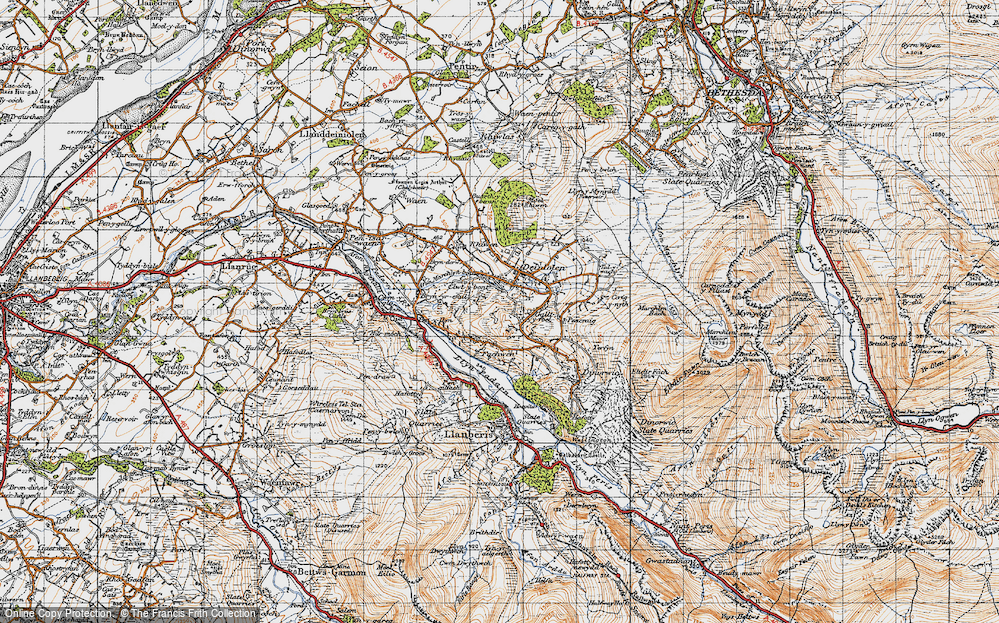 Old Map of Clwt-y-bont, 1947 in 1947
