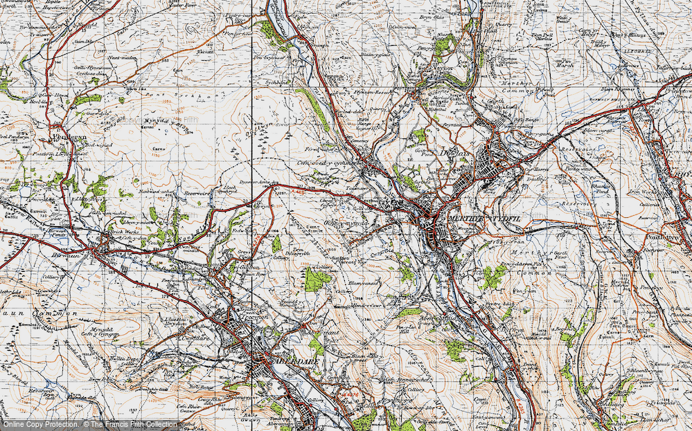 Old Map of Clwydyfagwyr, 1947 in 1947