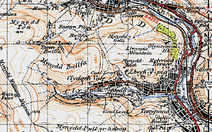 Old map of Clydach Vale in 1947