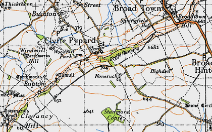 Old map of Woodhill Park in 1947