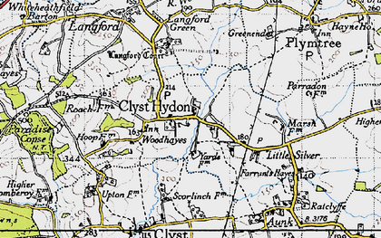 Old map of Clyst Hydon in 1946