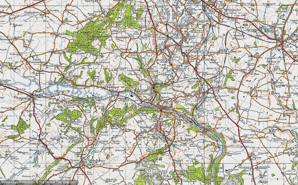 Old Map of Coalbrookdale, 1947 in 1947