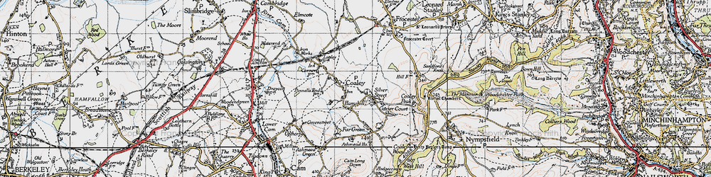 Old map of Coaley in 1946
