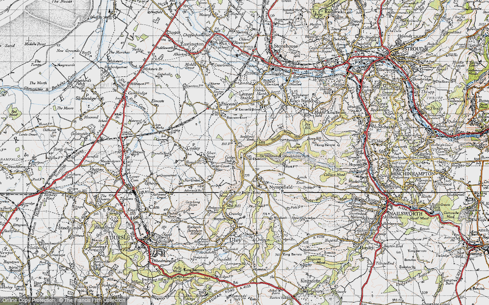 Old Map of Coaley Peak, 1946 in 1946