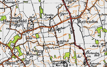 Old map of Coalhill in 1945