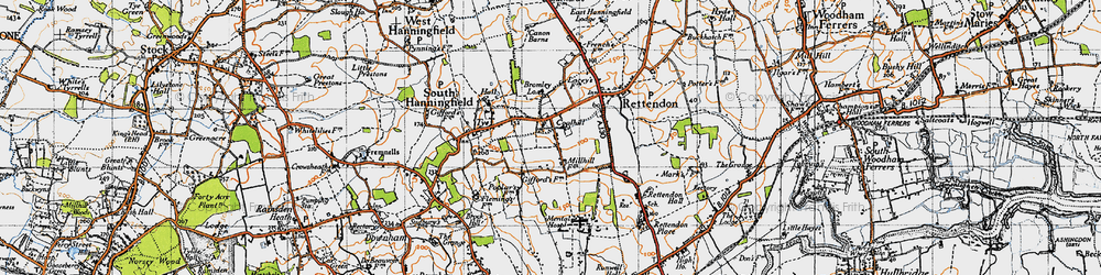 Old map of Coalhill in 1945