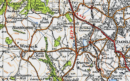 Old map of Coalmoor in 1947