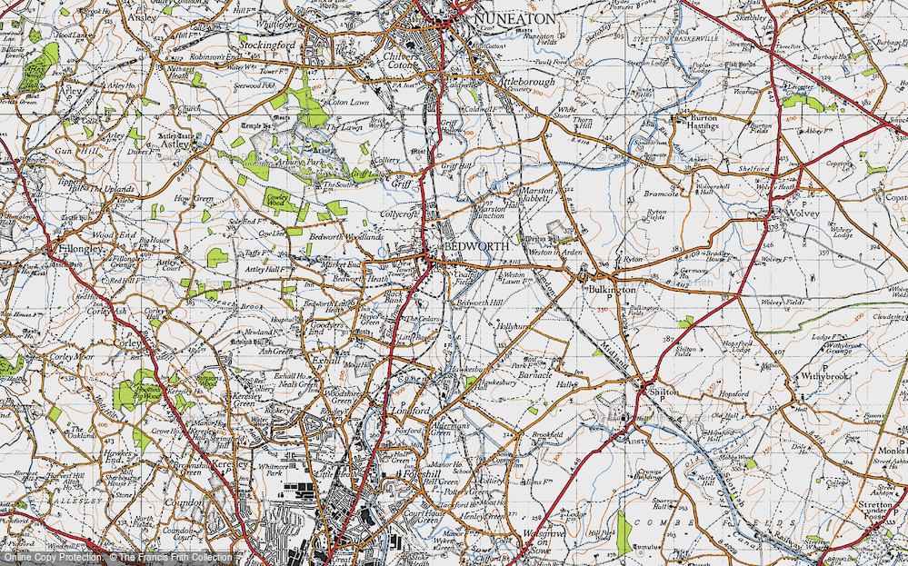 Old Map of Coalpit Field, 1946 in 1946