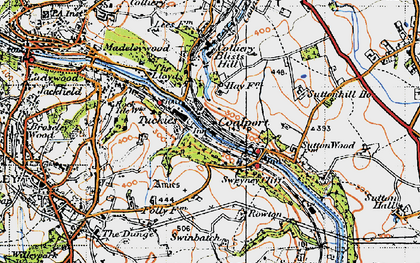Old map of Coalport in 1946