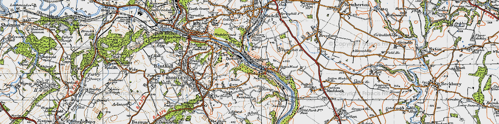 Old map of Coalport in 1946