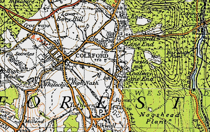 Old map of Coalway in 1946